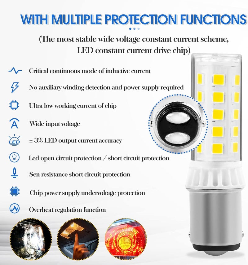 Yucclim Sewing Machine Light Bulb LED – No Flicker 4W 40W Equivalent– Push-in Bayonet Type Standard Push-in Turn & with a 9/16" Base 110volt-130volt - 1Pcs, Warm White - Image 3